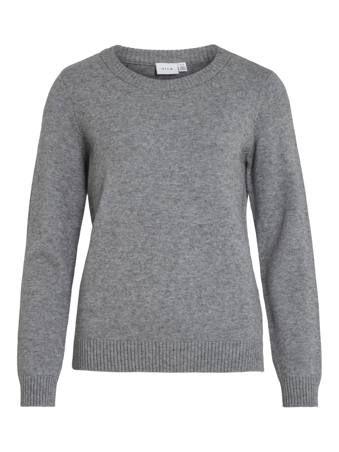 VIRIL Pullover - Medium Grey Melange