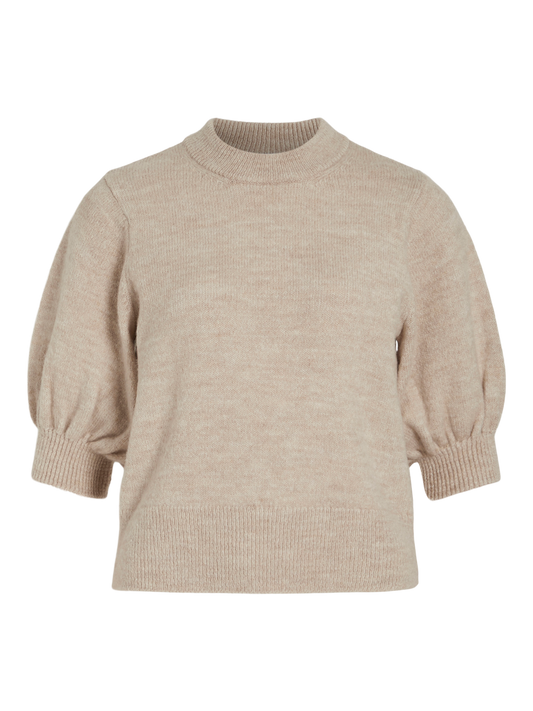 VIBIOLA Knit Top - Natural Melange